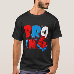 Bruder 4 Spider-Themenparty Junge Geburtstag 4 Jah T-Shirt