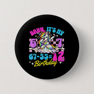 Bruder 67-5512 12. Geburtstag Dabbing Einhorn Mädc Button