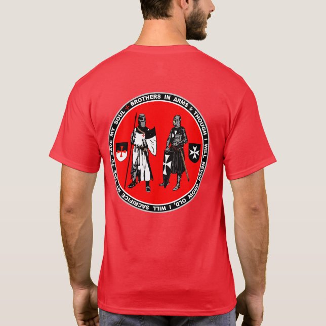 Brüder Arm-im runden Siegel-Shirt T-Shirt (Rückseite)