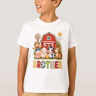 Bruder Bauernhof Kuh 1. Geburtstag Mädchen Junge p T-Shirt