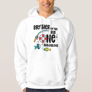 Bruder Big One 1-jähriger Junge Angeln Geburtstag  Hoodie