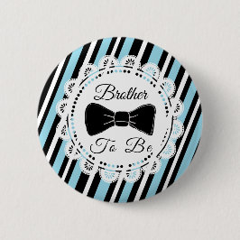 Bruder, blau schwarz Bowtie Baby Showknopf Button