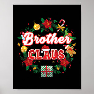 Bruder Claus Weihnachtsmann Laurel Wreath Mistle Poster