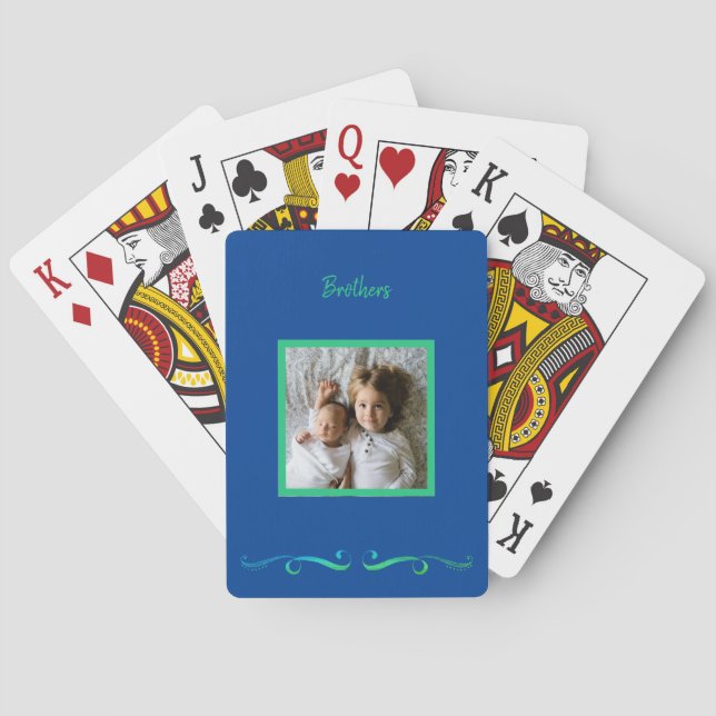 Brüder Custom Gerahmt Foto Spielkarten (Rückseite)