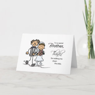 Bruder, danke, dass du mich zum Altar geführt hast Dankeskarte