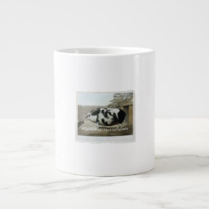 Bruder, darf ich etwas Hafer haben Lustiges Vintag Jumbo-Tasse