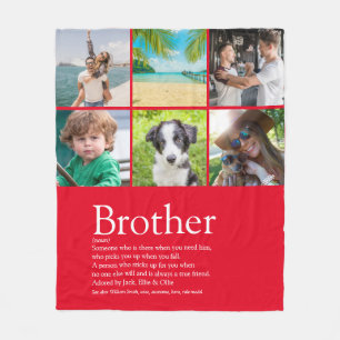 Bruder Definition Cool Lustige Fotocollage Rot Fleecedecke