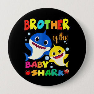 Bruder der Baby Shark Birthday Brother Shark Button