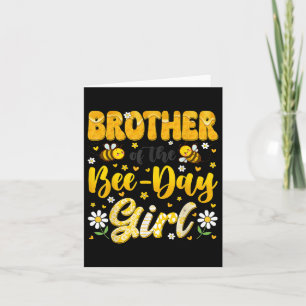 Bruder der Blume "Bee Day Girl" zum Geburtstag Karte