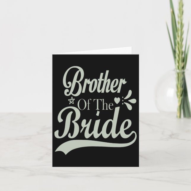 Bruder der Braut Bachelor Bridal Bachelorette Karte (Vorderseite)