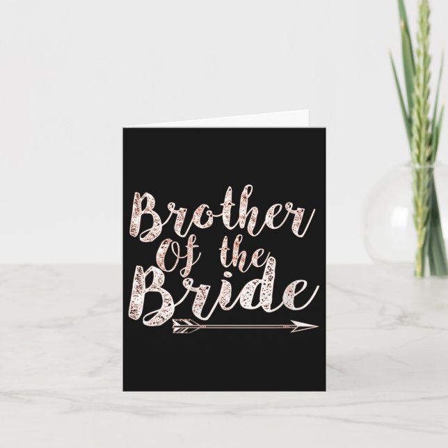 Bruder der Braut Hochzeitsbachelor Karte (Vorderseite)