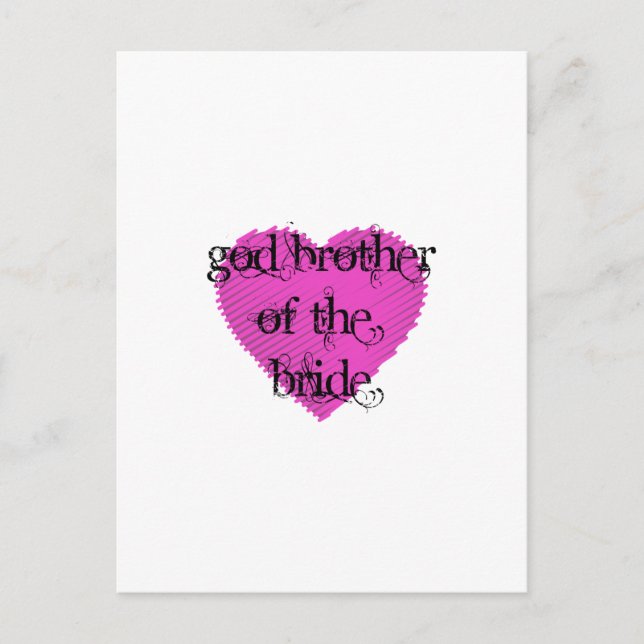 Bruder der Braut Postkarte (Vorderseite)