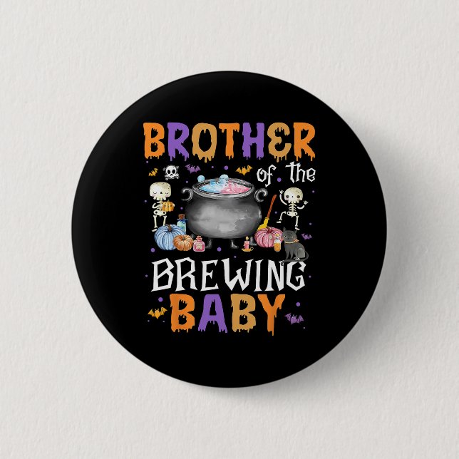 Bruder der Brüche von Halloween Männer Frauen Kind Button (Vorderseite)