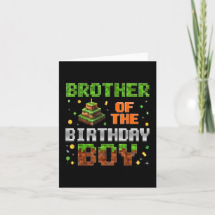 Bruder der Geburtstagsjunge Pixel Geburtstag Karte