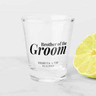 Bruder der Groom-Gastgeschenk Hochzeit Schnapsglas