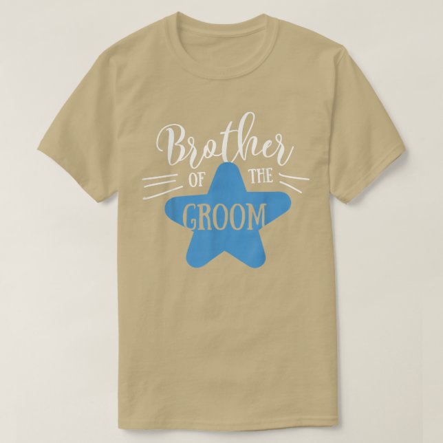 Bruder der Groom Star Hochzeit oder Bachelor Teil T-Shirt (Design vorne)
