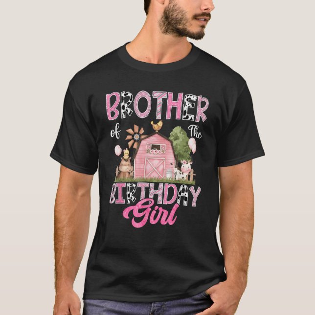 Bruder der Jungfrauenfarm Pink 1St Bir T-Shirt (Vorderseite)