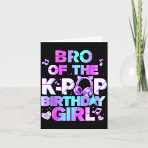 Bruder der K-Pop-Birthday-Girls Koreanische Musik Karte