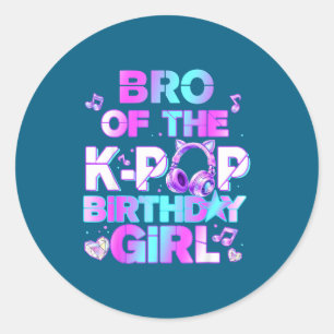 Bruder der k-pop-Geburtstagsmädchen koreanische Mu Runder Aufkleber