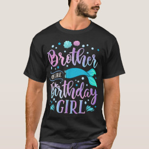 Bruder der Party-Familie der Birthday Girl Mermaid T-Shirt