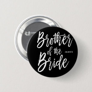 Bruder der Skript-Art-Hochzeit der Braut-  Button