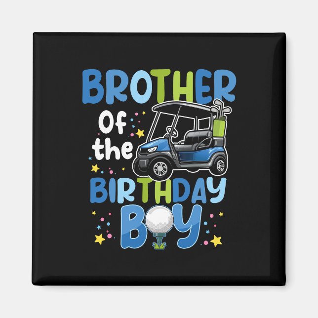 Bruder des Birthday Boy Golf Themed Matching P Magnet (Vorne)