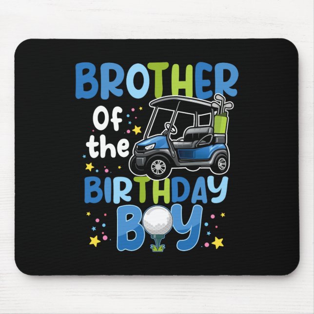 Bruder des Birthday Boy Golf Themed Matching P Mousepad (Vorne)