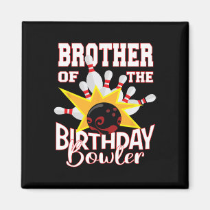 Bruder des Bowler-Kid-Bowling-Party Magnet
