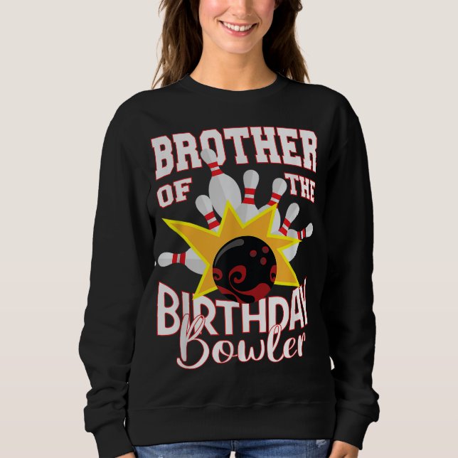 Bruder des Bowler-Kid-Bowling-Party Sweatshirt (Vorderseite)