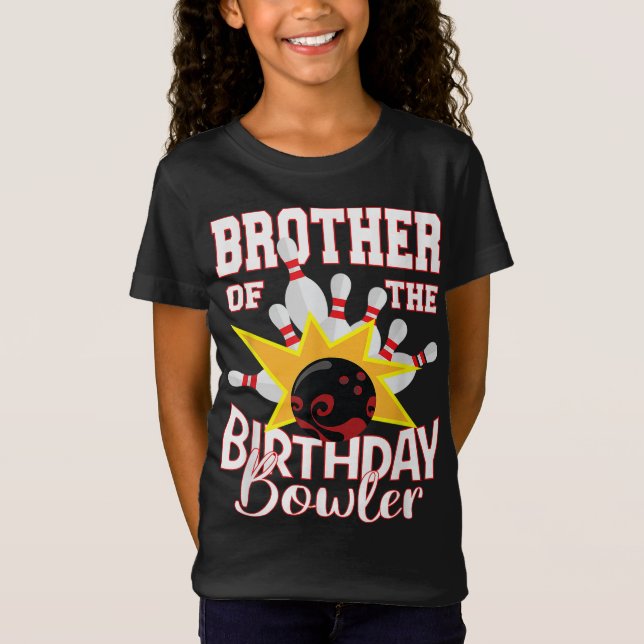 Bruder des Bowler-Kid-Bowling-Party T-Shirt (Vorderseite)