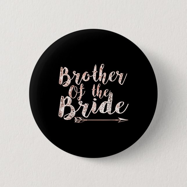 Bruder des Brautgartens Hochzeitsbachelor Party Button (Vorderseite)
