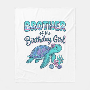 Bruder des Geburtstag-Schildkröten-Shirts Desi Fleecedecke