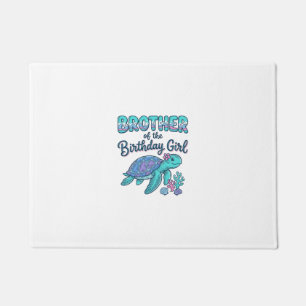 Bruder des Geburtstag-Schildkröten-Shirts Desi Fußmatte