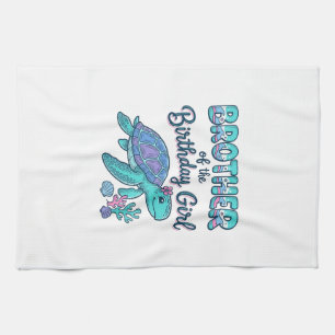 Bruder des Geburtstag-Schildkröten-Shirts Desi Geschirrtuch