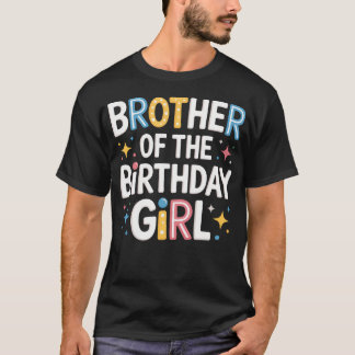 Bruder des Geburtstagmädchens Rosa Familienparty T-Shirt