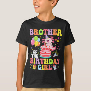 Bruder des Geburtstags Axolotl Mädchen Familienpar T-Shirt