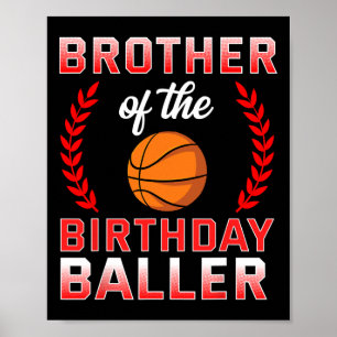 Bruder des Geburtstags Boy Bysketbyll Bday Celebr Poster