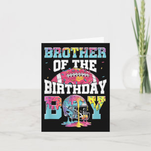 Bruder des Geburtstags-Boy Game Day Football Tropf Karte