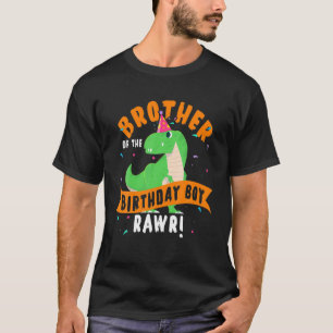 Bruder des Geburtstags Junge Dinosaurier Funny Nie T-Shirt