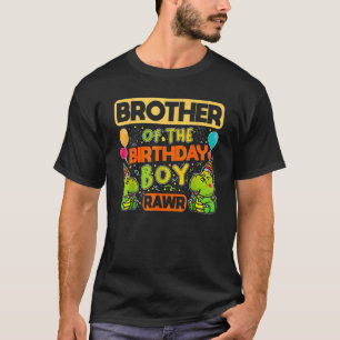 Bruder des Geburtstags Jungen Rawr Tyrannosaurus D T-Shirt