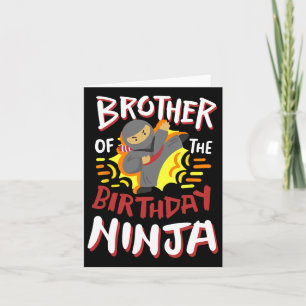 Bruder des Geburtstags Ninja Karate Kinder Bday Pa Karte