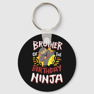 Bruder des Geburtstags Ninja Karate Kinder Bday Pa Schlüsselanhänger