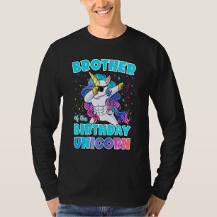 Bruder des Geburtstags Unicorn Dabbing Unicorn Gi T-Shirt