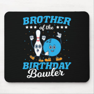 Bruder des Geburtstagsbowlers - Boys Funny Kids B Mousepad