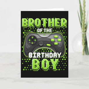 Bruder des Geburtstagsjungen Matching Video Game B Karte