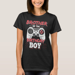 Bruder des Geburtstagsjungen Matching-Videospieler T-Shirt