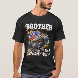 Bruder des Geburtstagsjungen Monster Truck Geburts T-Shirt