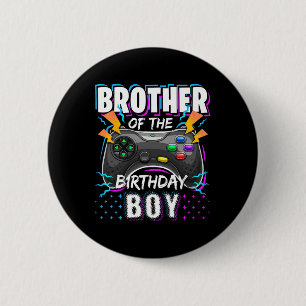 Bruder des Geburtstagsjungen passendes Videospiel Button