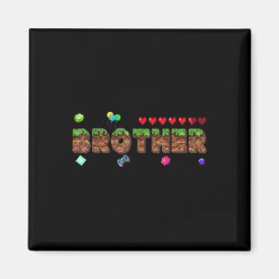 Bruder des Geburtstagsjungen Pixel-Spiel Matching  Magnet