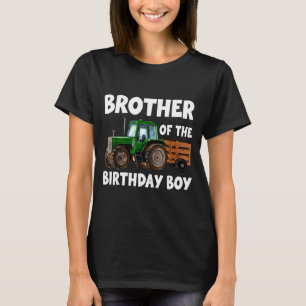 Bruder des Geburtstagsjungen Traktor Bauer T-Shirt